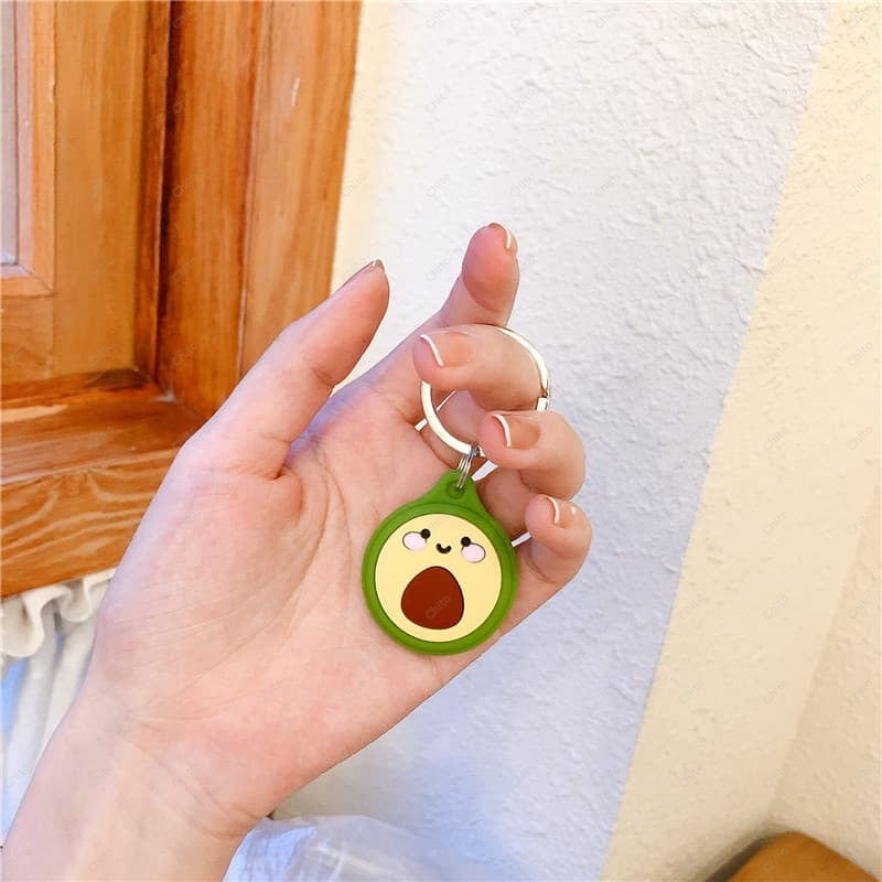 Avacado - Premium Silicone AirTag Case with Keychain – Washable, Durable & Stylish Protection - Coverner India