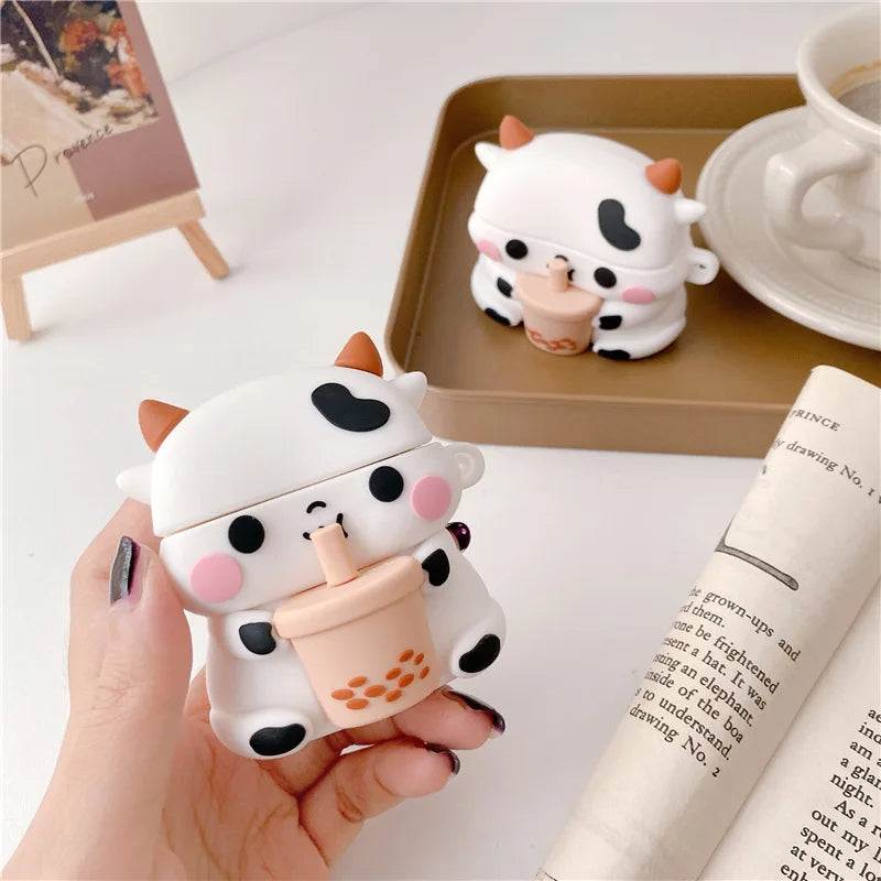 Cute Cow Cover For AirPods - Premium Silicone Case