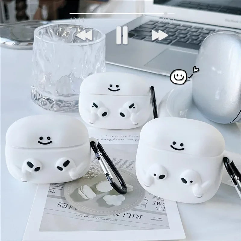 Cute Cartoon with Airpods Cover for Apple AirPods - Premium Silicone Case (Limited Edition)