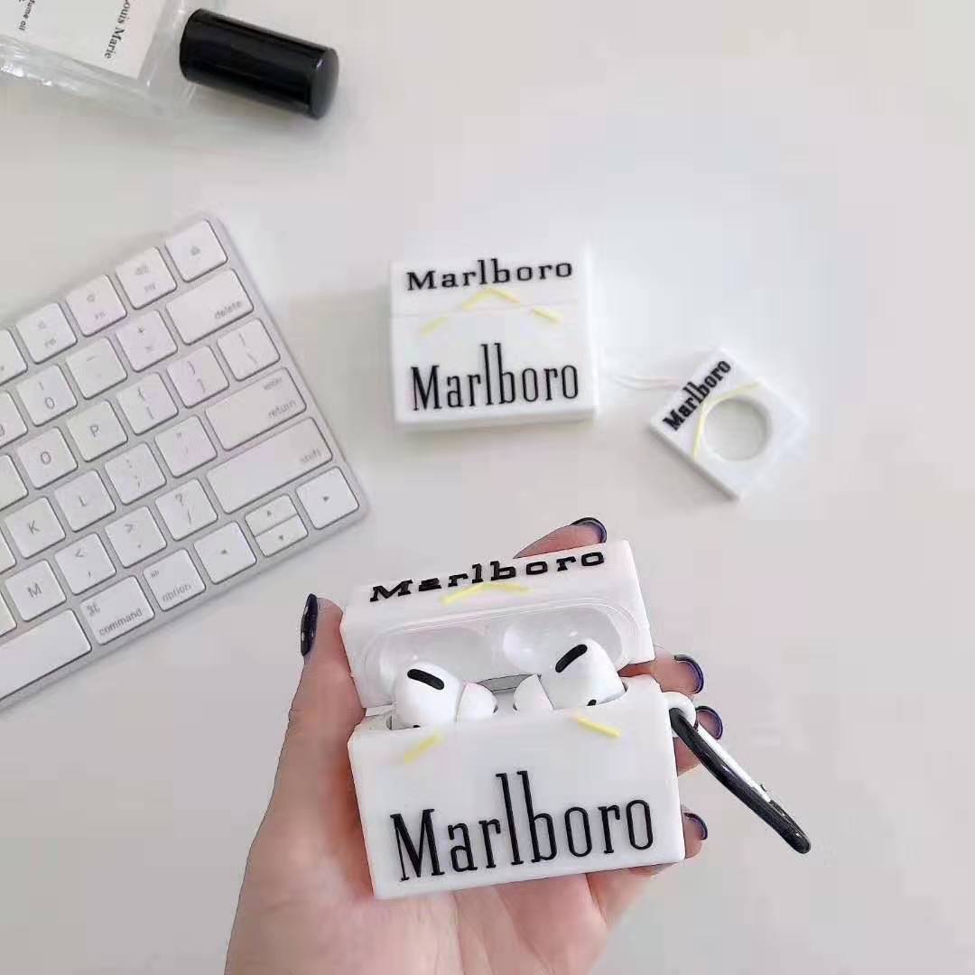 Marlboro Airpods Cover for Apple AirPods - Premium Silicone Case
