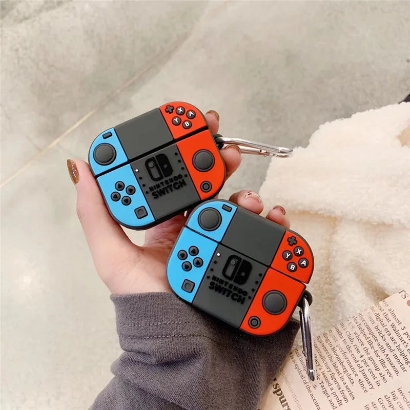 Nintendo Switch Case for Apple AirPods -  Premium Silicone Case Cover