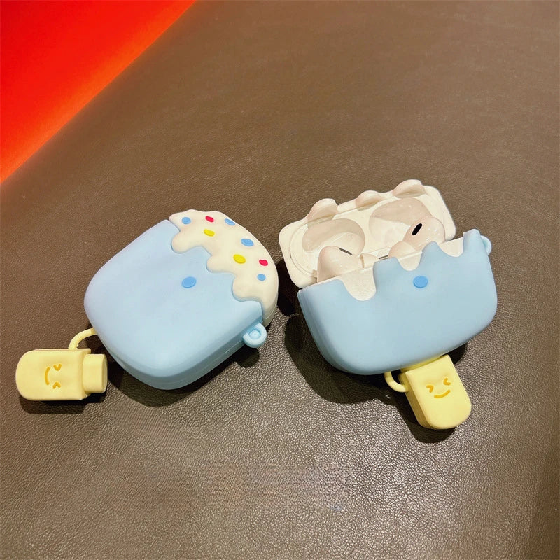 Ice Cream AirPods Case & Cover – Silicone Cone Design with Hook | Coverner India