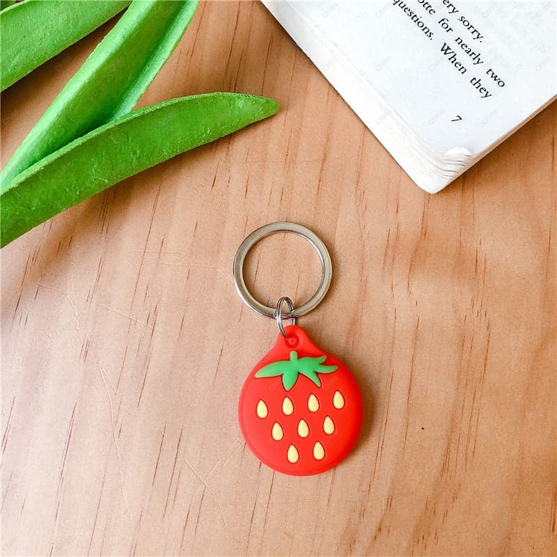 Pineapple - Premium Silicone AirTag Case with Keychain – Washable, Durable & Stylish Protection - Coverner India
