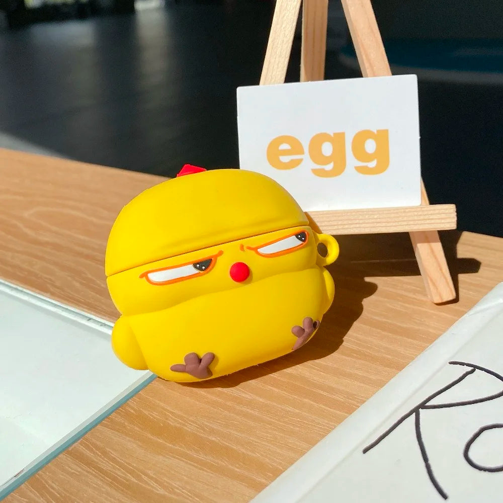 Cute Kitten Case for Apple AirPod (1,2nd Gen) -  Premium Silicone Case Cover - With Metal Clip