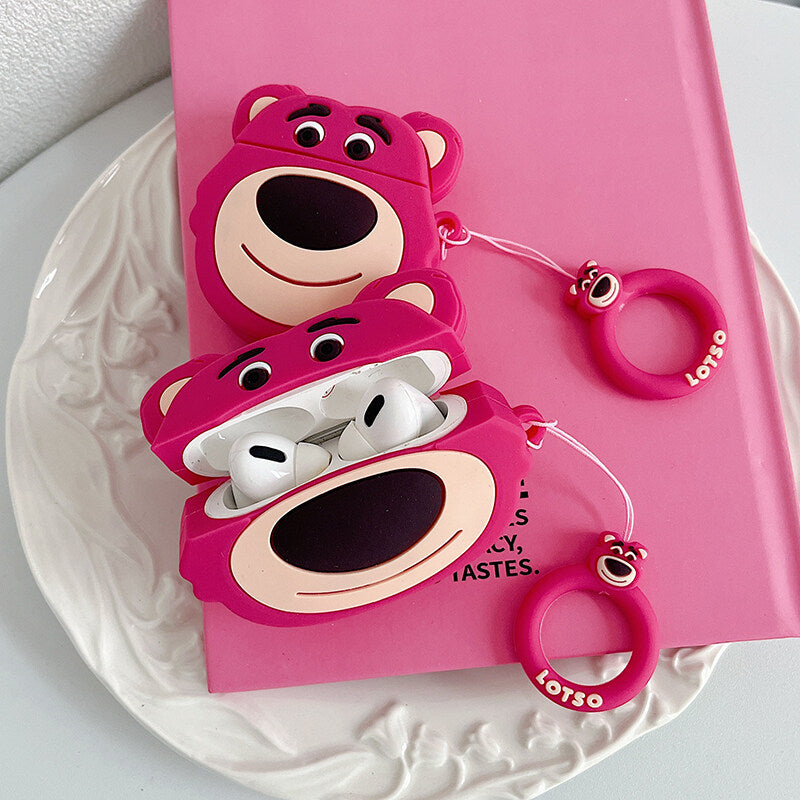 Cute Bear Airpods Cover for Apple AirPods - Premium Silicone Case Cover
