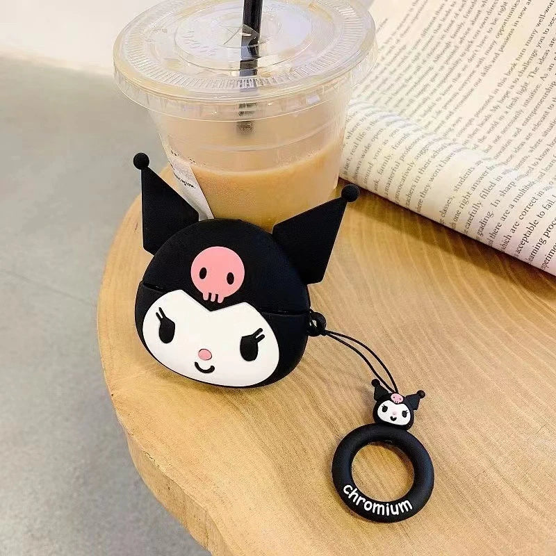 KuroMii AirPods Case – Gothic-Inspired 3D Silicone Cover with Hook by Coverner India