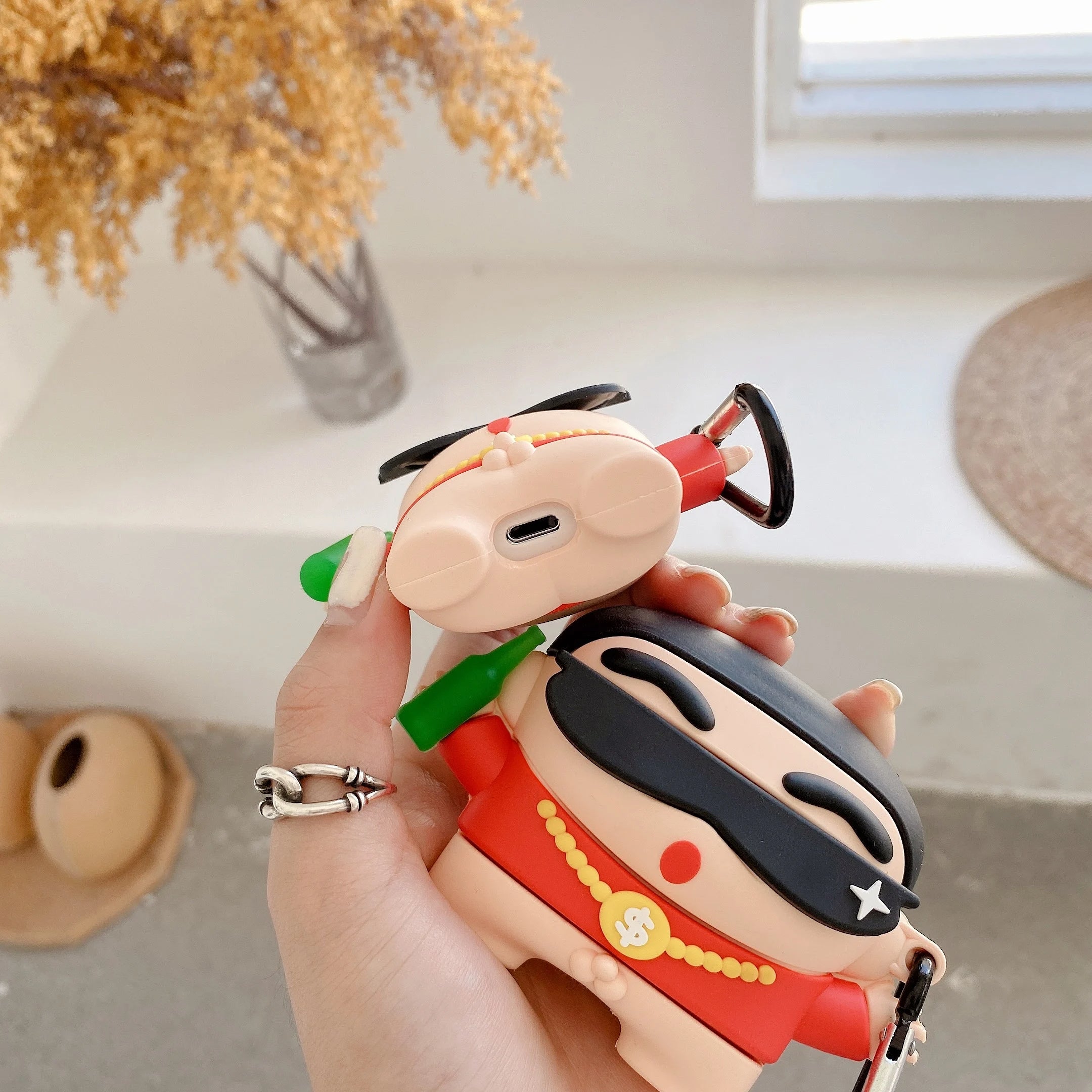 Shinchan Red Airpods Cover for Apple AirPods - Premium Silicone Case