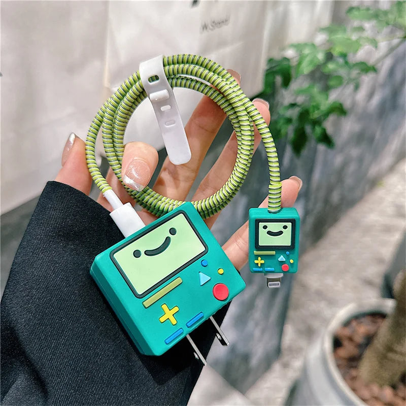 Iphone Charger Case Cover - Gaming Console - 4 Piece Set (With Wire Protector)