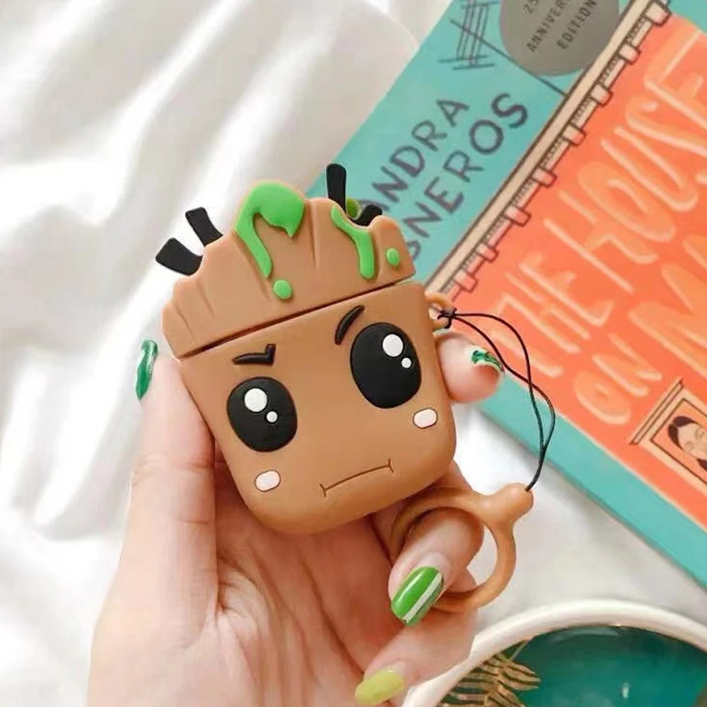 Groot Airpods Case for Apple AirPods - With Metal Clip