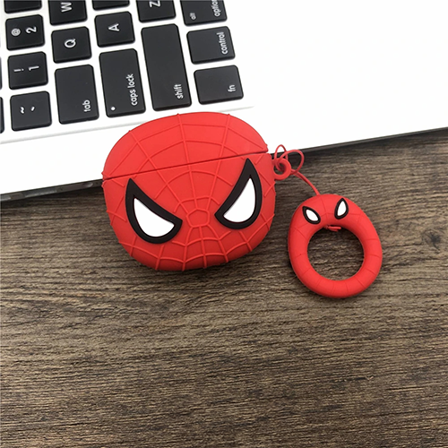 Spiderman Case for Apple AirPod Premium Silicone Cover with Key