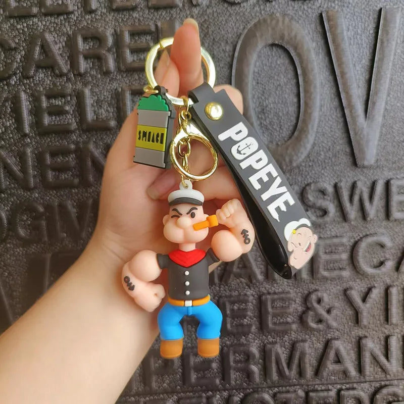 Popeye Arms - Premium Silicon Keychain - Backpacks Pendant