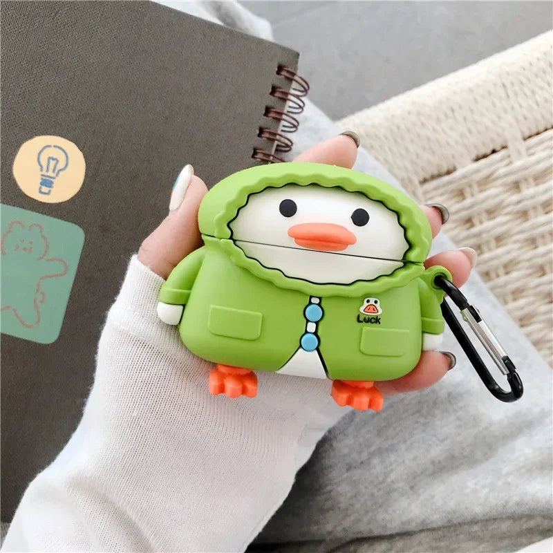Chick Duck - Green -  Airpods Cover for Apple AirPods - Premium Silicone Case