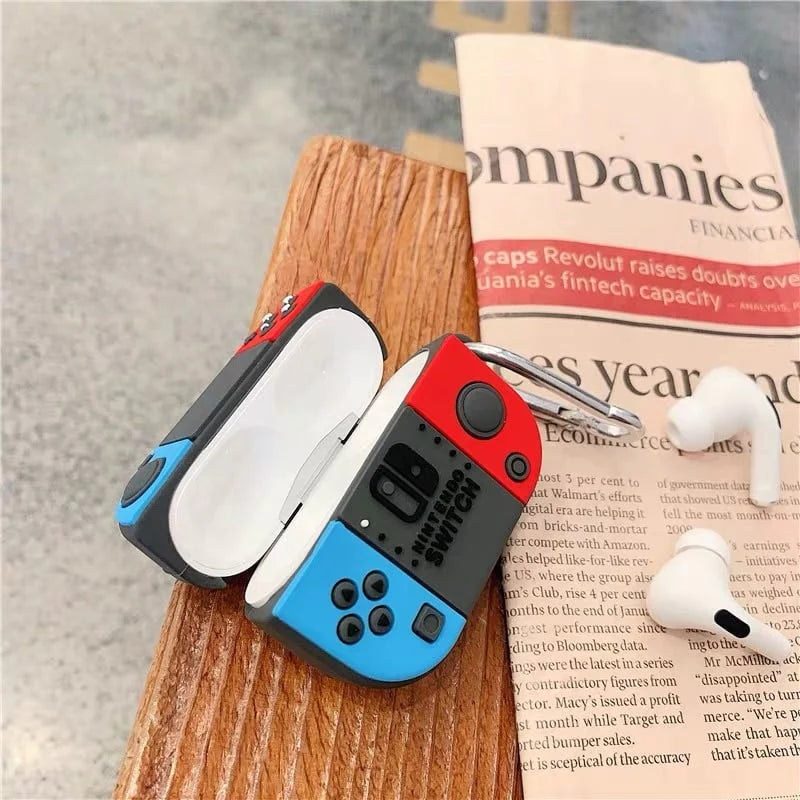 Nintendo Switch Case for Apple AirPods -  Premium Silicone Case Cover