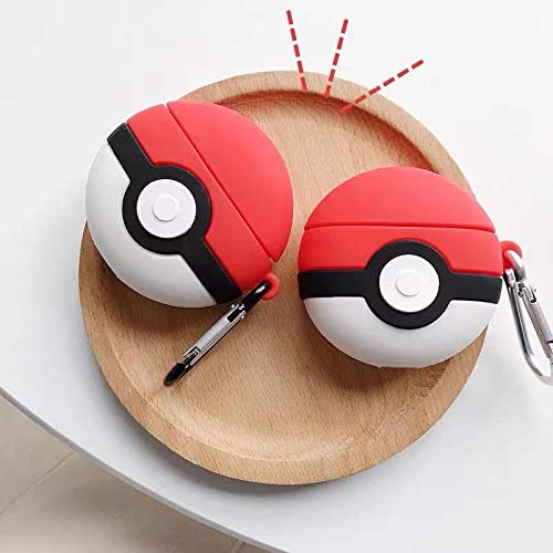 Pokemon Poke Ball Airpods Cover for Apple AirPods -  Premium Silicone Case Cover
