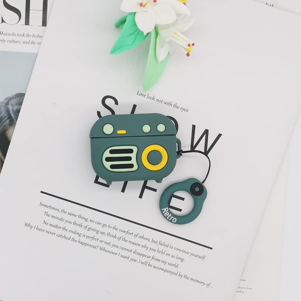 Retro Radio - Lime Green - Airpods Cover for Apple AirPods - Premium Silicone Case