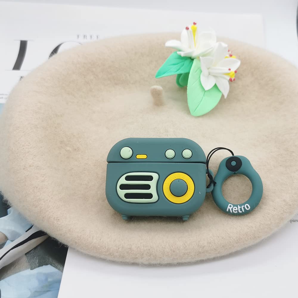 Retro Radio - Lime Green - Airpods Cover for Apple AirPods - Premium Silicone Case