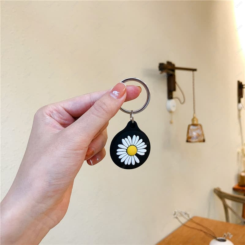 Sunflower - Premium Silicone AirTag Case with Keychain – Washable, Durable & Stylish Protection - Coverner India
