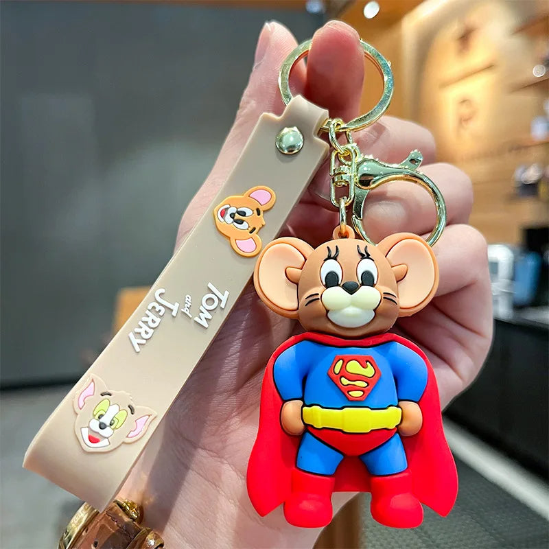 Jerry The Superhero  - Premium Silicon Keychain -  Backpacks Pendant
