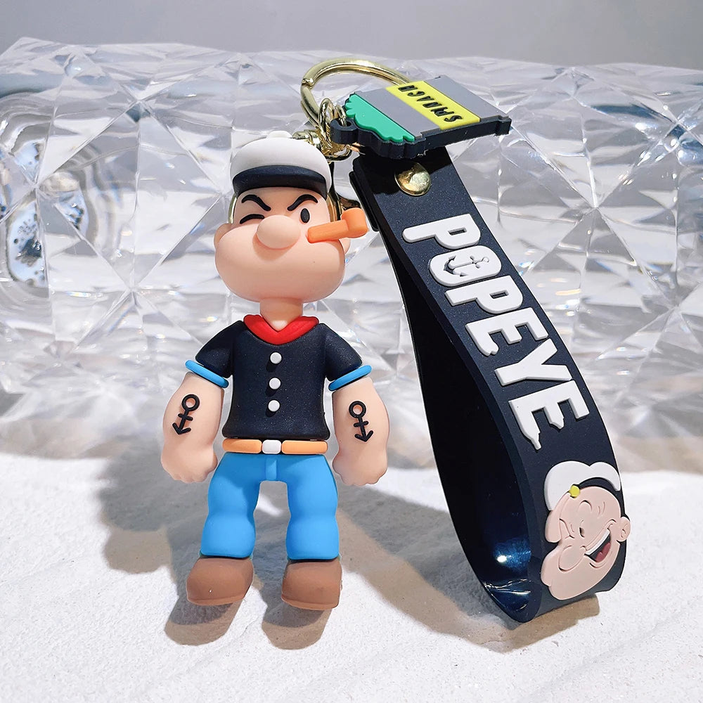 Popeye - Premium Silicon Keychain - Backpacks Pendant