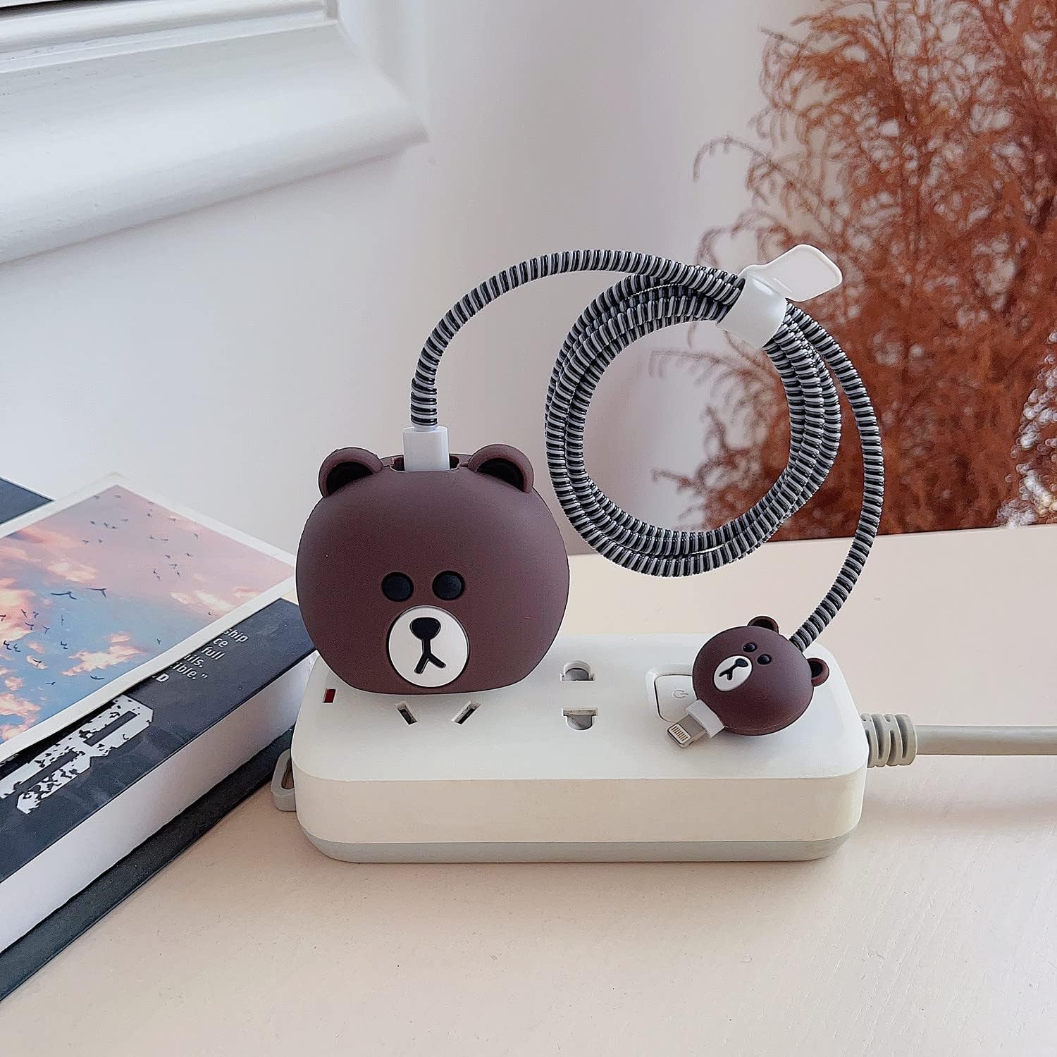 Iphone Charger Case Cover - Brown Panda