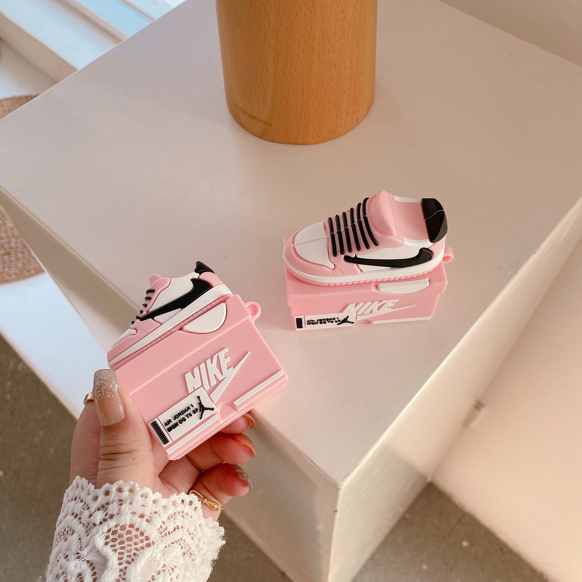 Cactus Bloom Low – Pink Sneaker AirPods Case | Coverner India