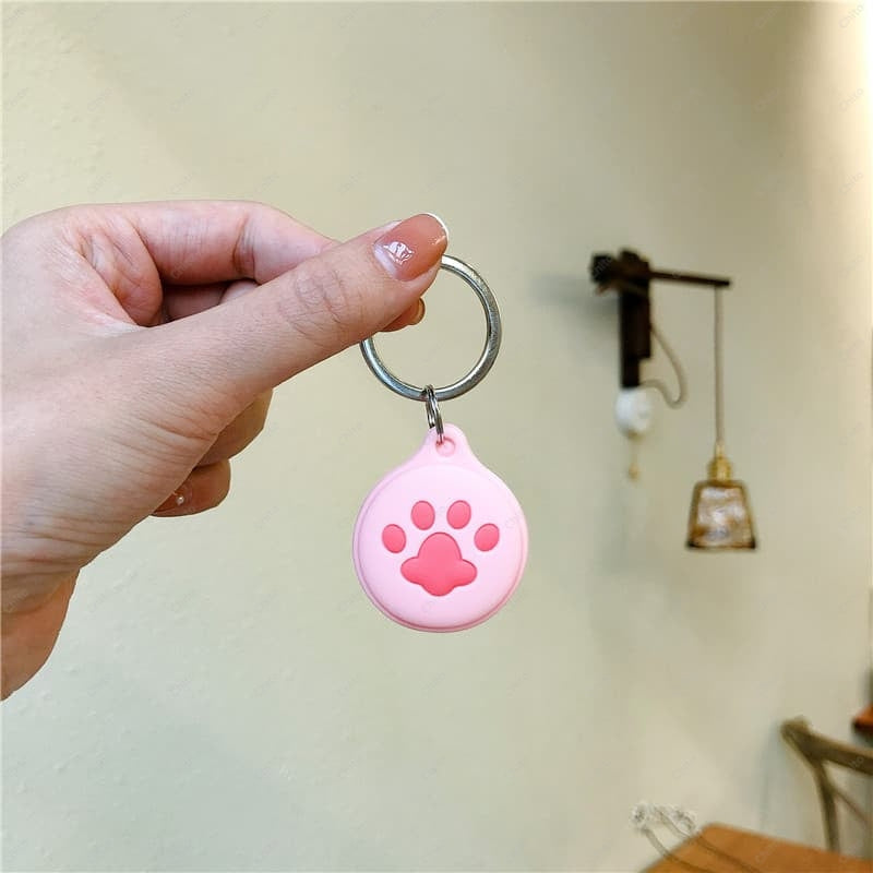 Cute Paws - Premium Silicone AirTag Case with Keychain – Washable, Durable & Stylish Protection - Coverner India