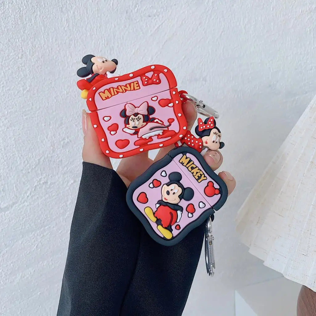Mickey & Minnie Love Airpods Cover for Apple AirPods - Premium Silicone Case Cover