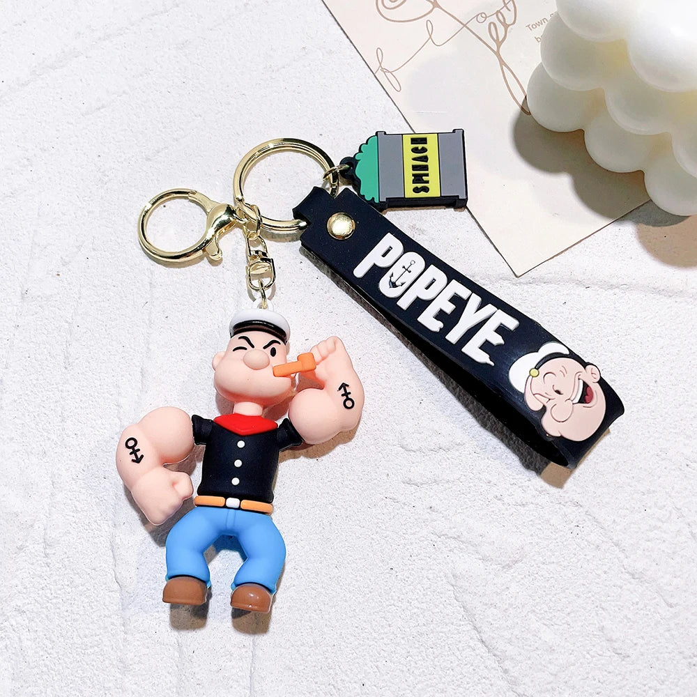 Popeye Arms - Premium Silicon Keychain - Backpacks Pendant