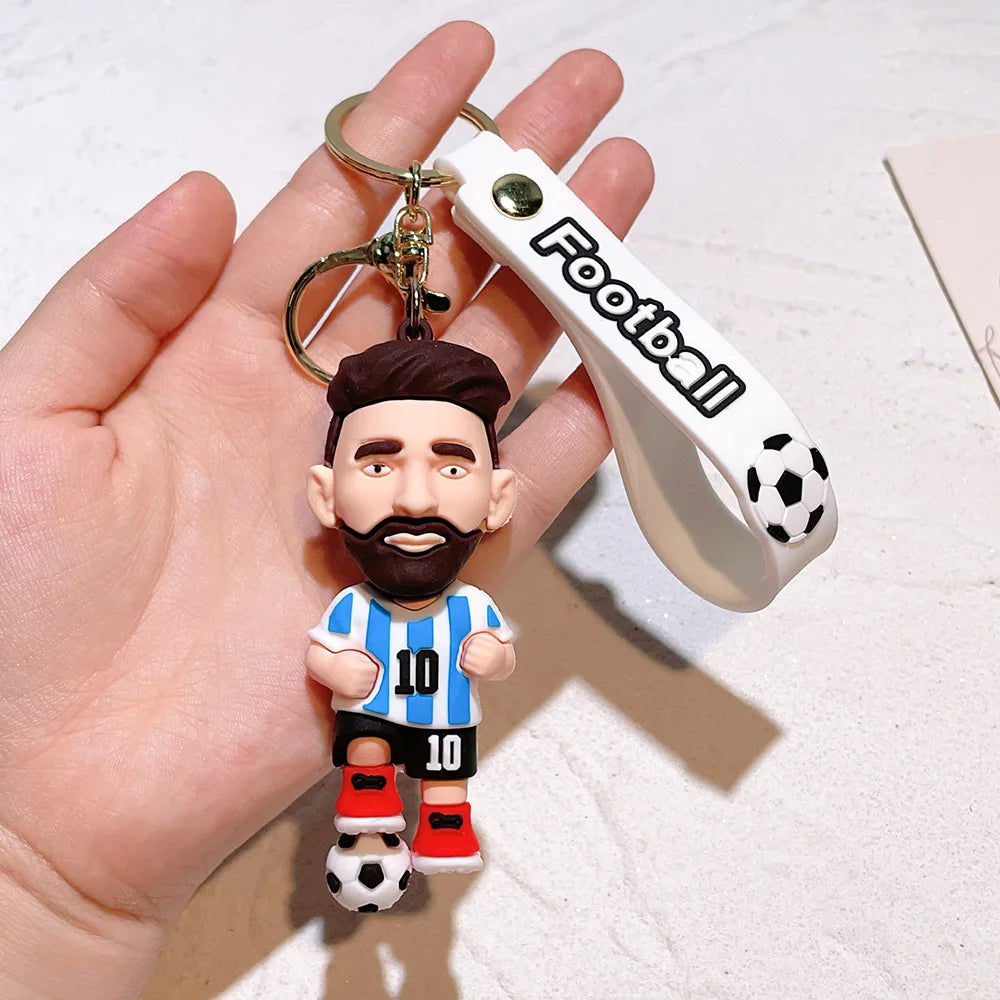 Messi - Premium Silicon Keychain -  Backpacks Pendant