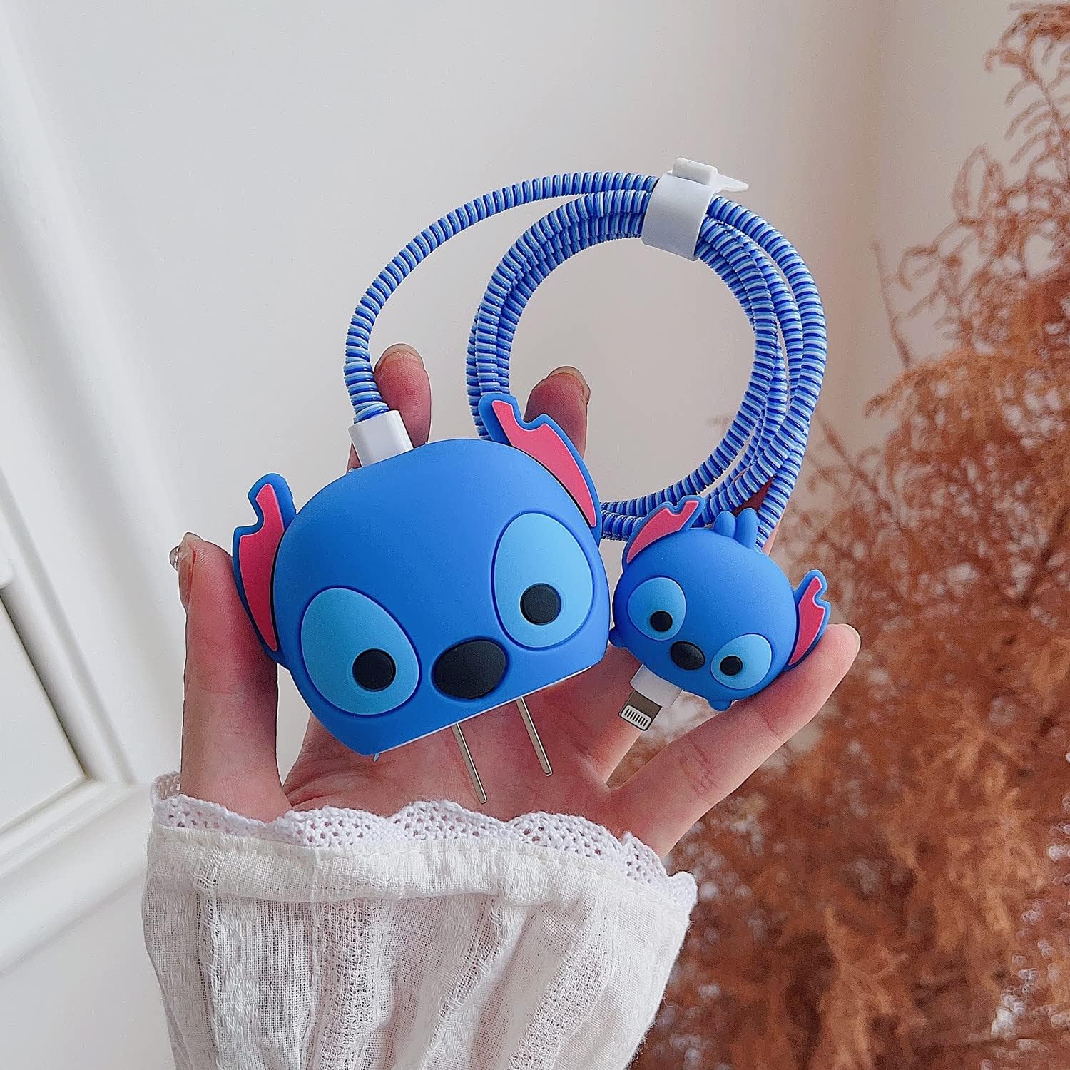 Iphone Charger Case Cover - Blue Dragon 4 Piece Set (With Wire Protector)