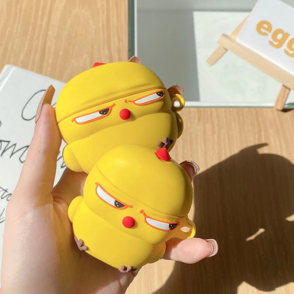 Cute Kitten Case for Apple AirPod (1,2nd Gen) -  Premium Silicone Case Cover - With Metal Clip