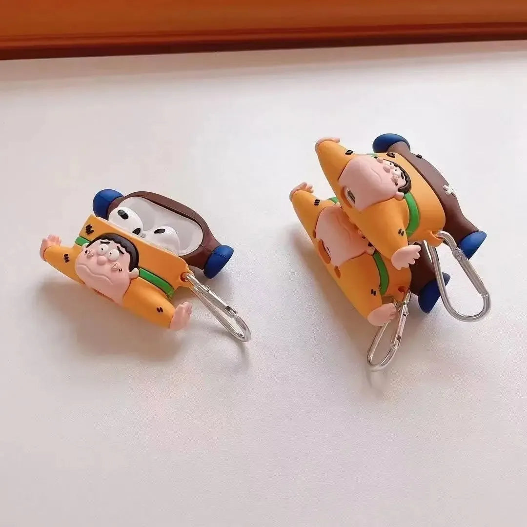 Doraemon - Takeshi Gian -   Airpods Cover for Apple AirPods - Premium Silicone Case