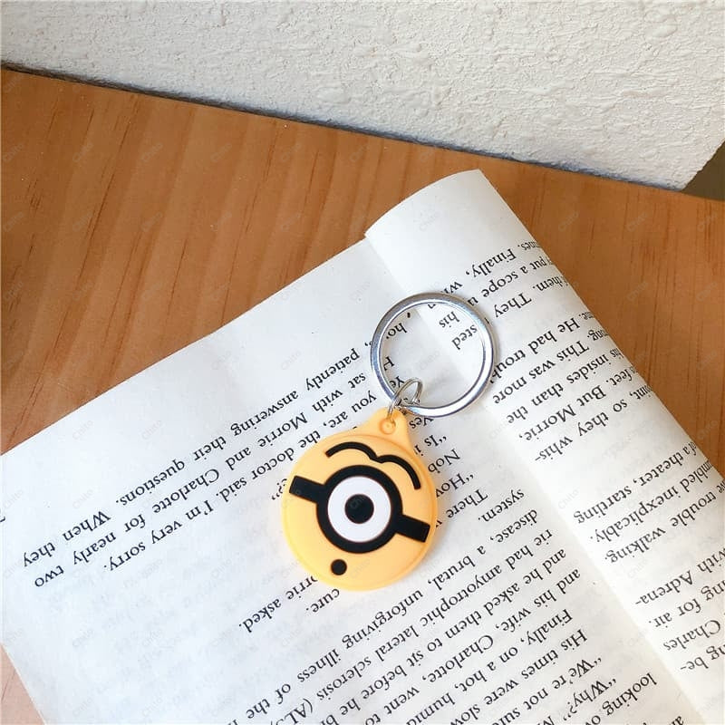 Minion Premium Silicone AirTag Case with Keychain – Washable, Durable & Stylish Protection - Coverner India