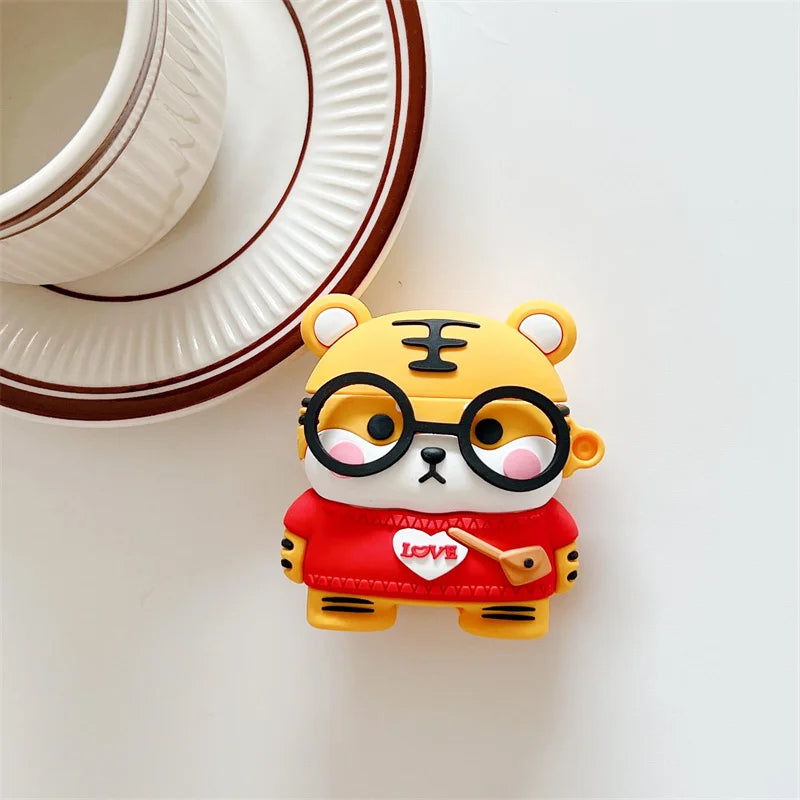 Baby Tiger Airpods Cover  for Apple AirPods -  Premium Silicone Case Cover