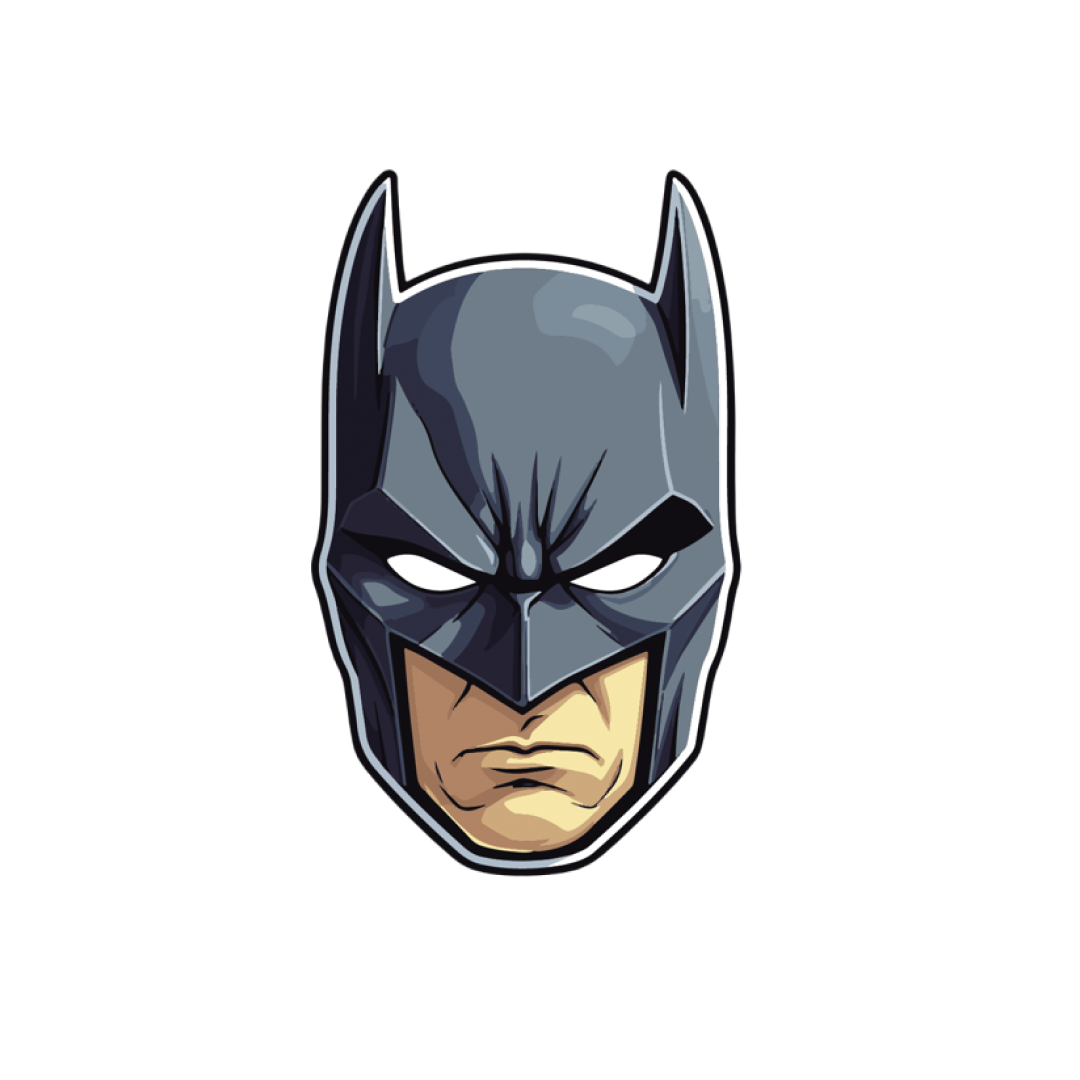 Batman Face Fridge Magnet -3D Cutout -  Double Magnet Strong Hold
