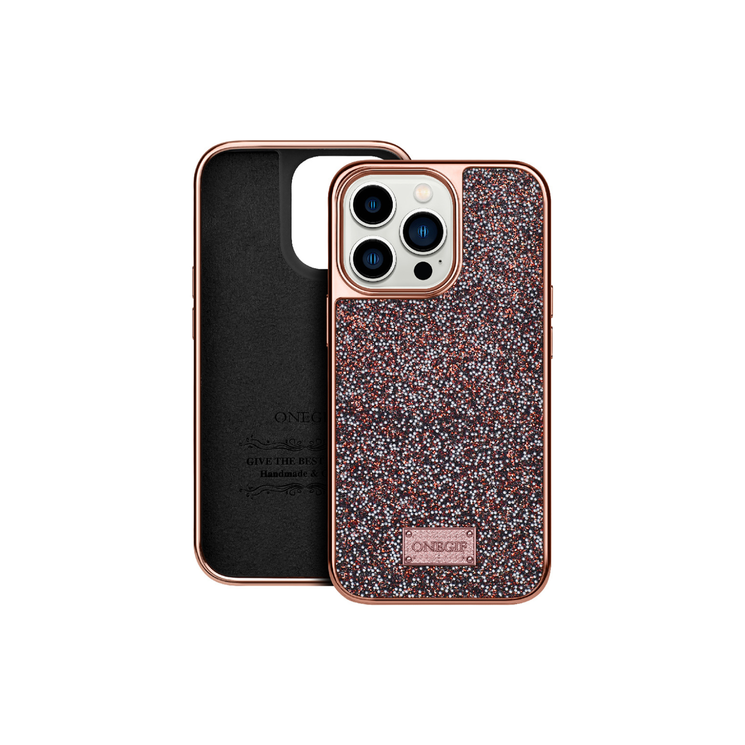 iPhone 15 Series - ONEGIF Crystal Glitter Bling Sparkling Diamond Electroplated Phone Case Cover