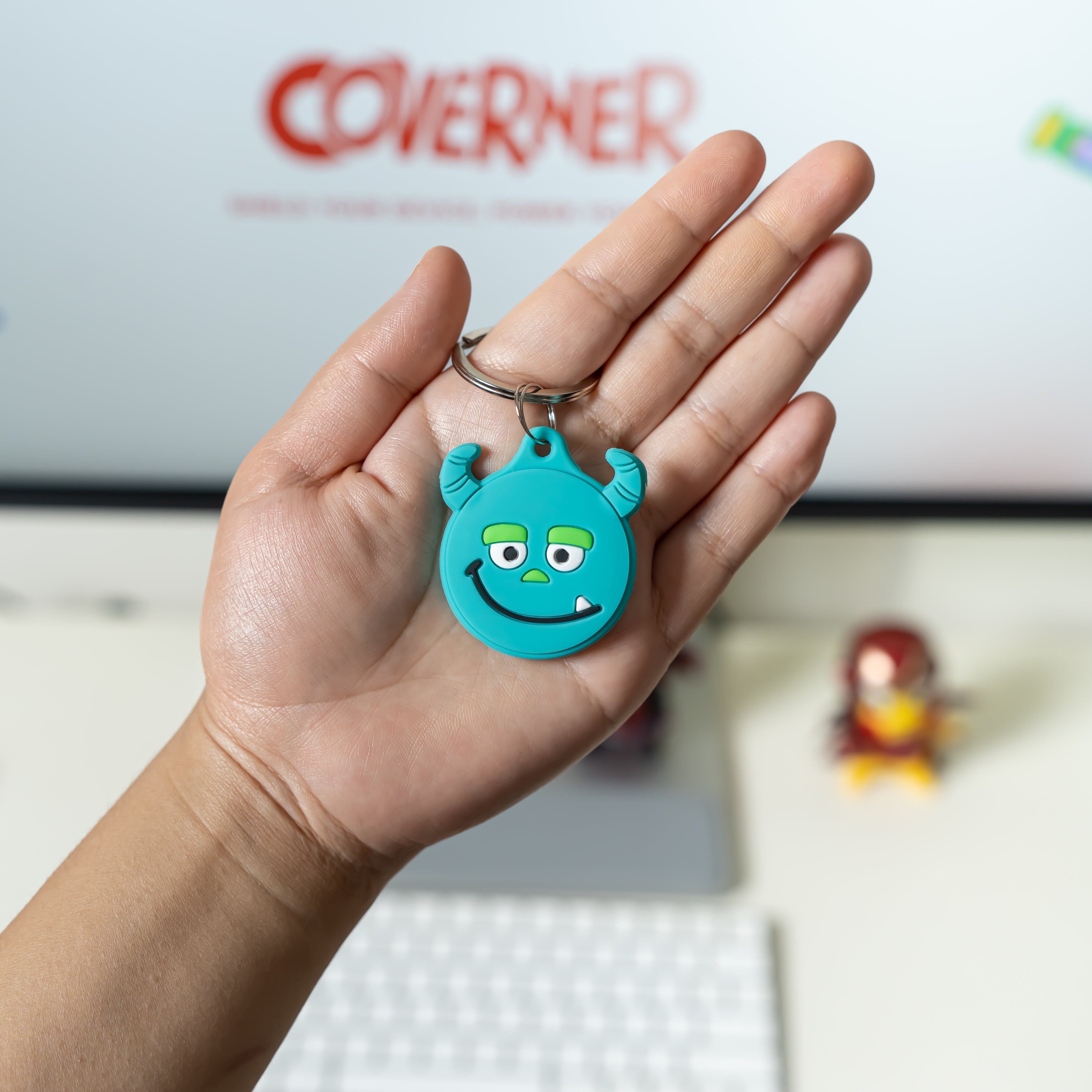 Funny Ghost - Premium Silicone AirTag Case with Keychain – Washable, Durable & Stylish Protection - Coverner India