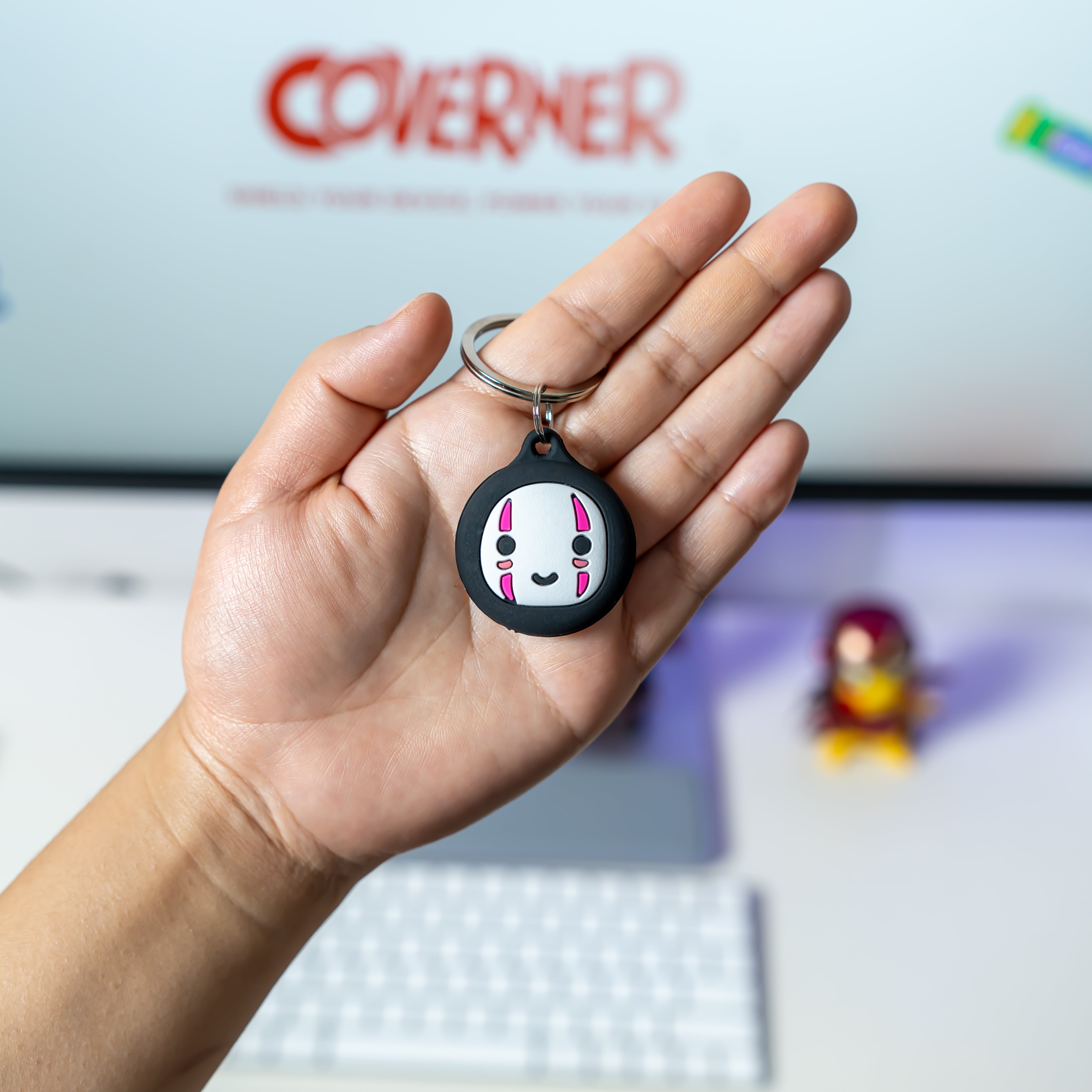 Ghost 2 - Premium Silicone AirTag Case with Keychain – Washable, Durable & Stylish Protection - Coverner India