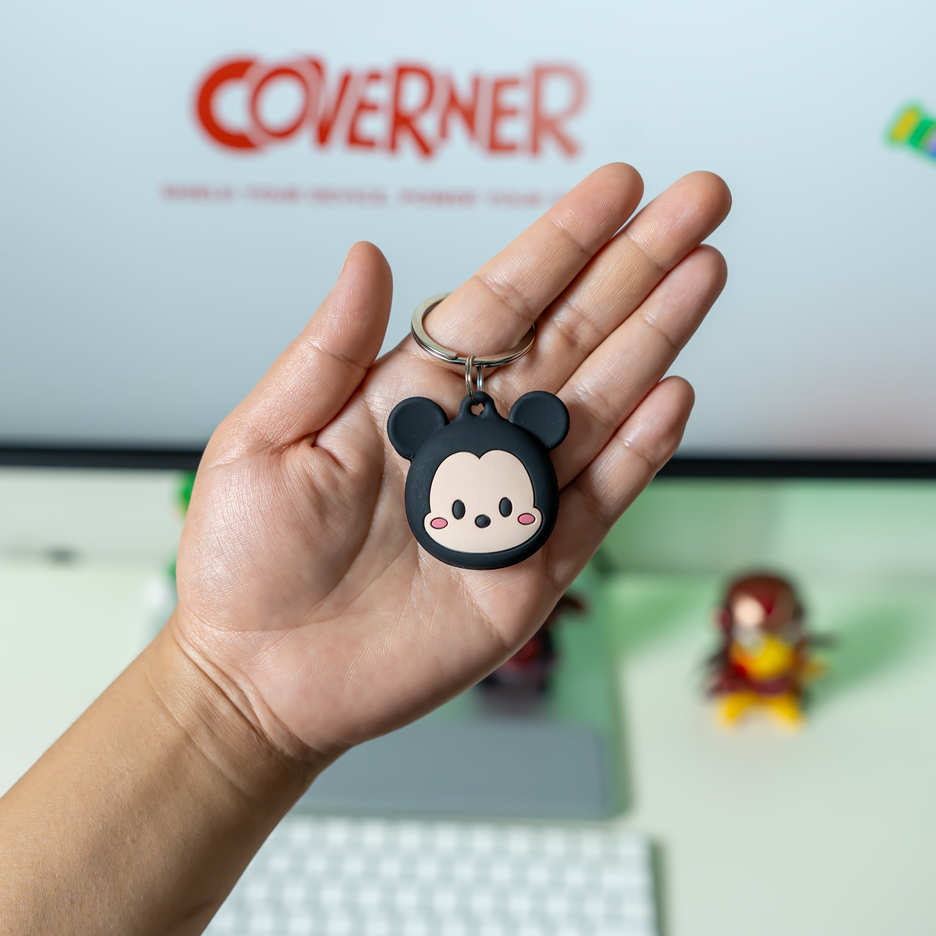 Mickey - Premium Silicone AirTag Case with Keychain – Washable, Durable & Stylish Protection - Coverner India