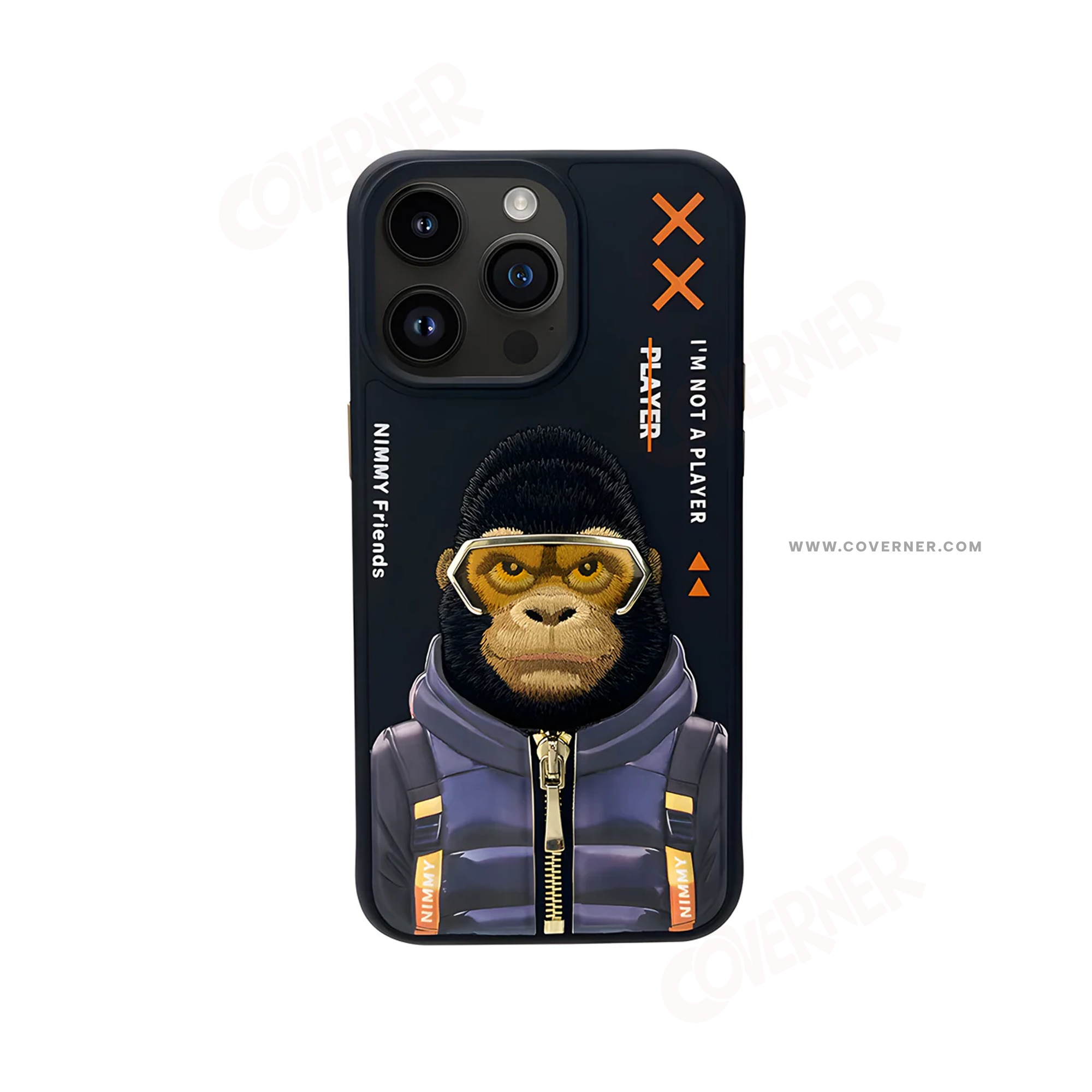 Nimmy Glasses Cool 2.0 Jacket Case for iPhone 15 Series – 3D Embroidered Zipper Case | By NIMMY DESIGN | Exclusive on Coverner India