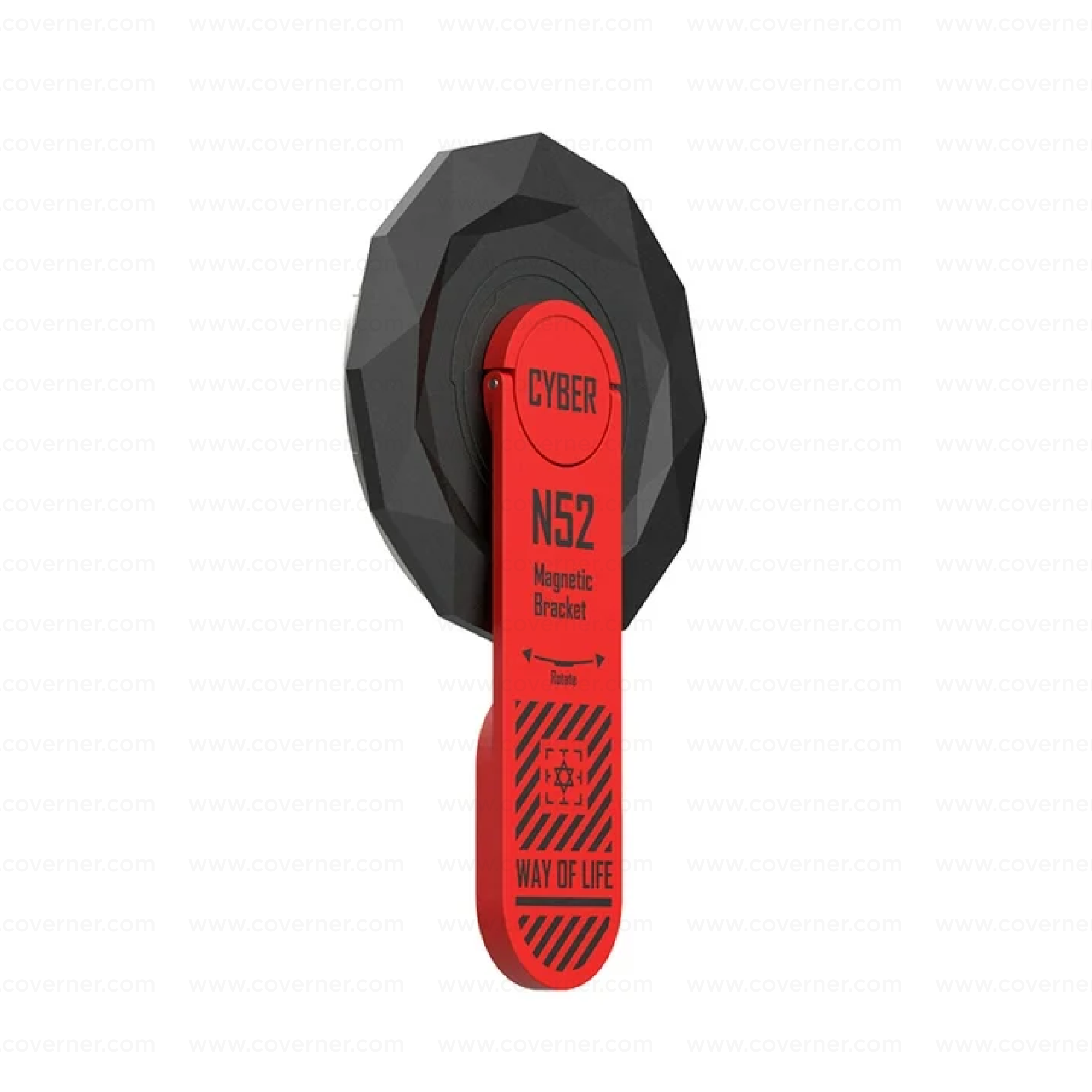 CyberSpin X – Magnetic 360° Phone Stand with N52 Grip by Coverner India