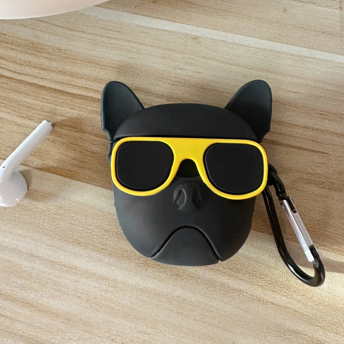 BullDog (Purple & Black) Apple AirPods  Case -  Silicone Case Cover