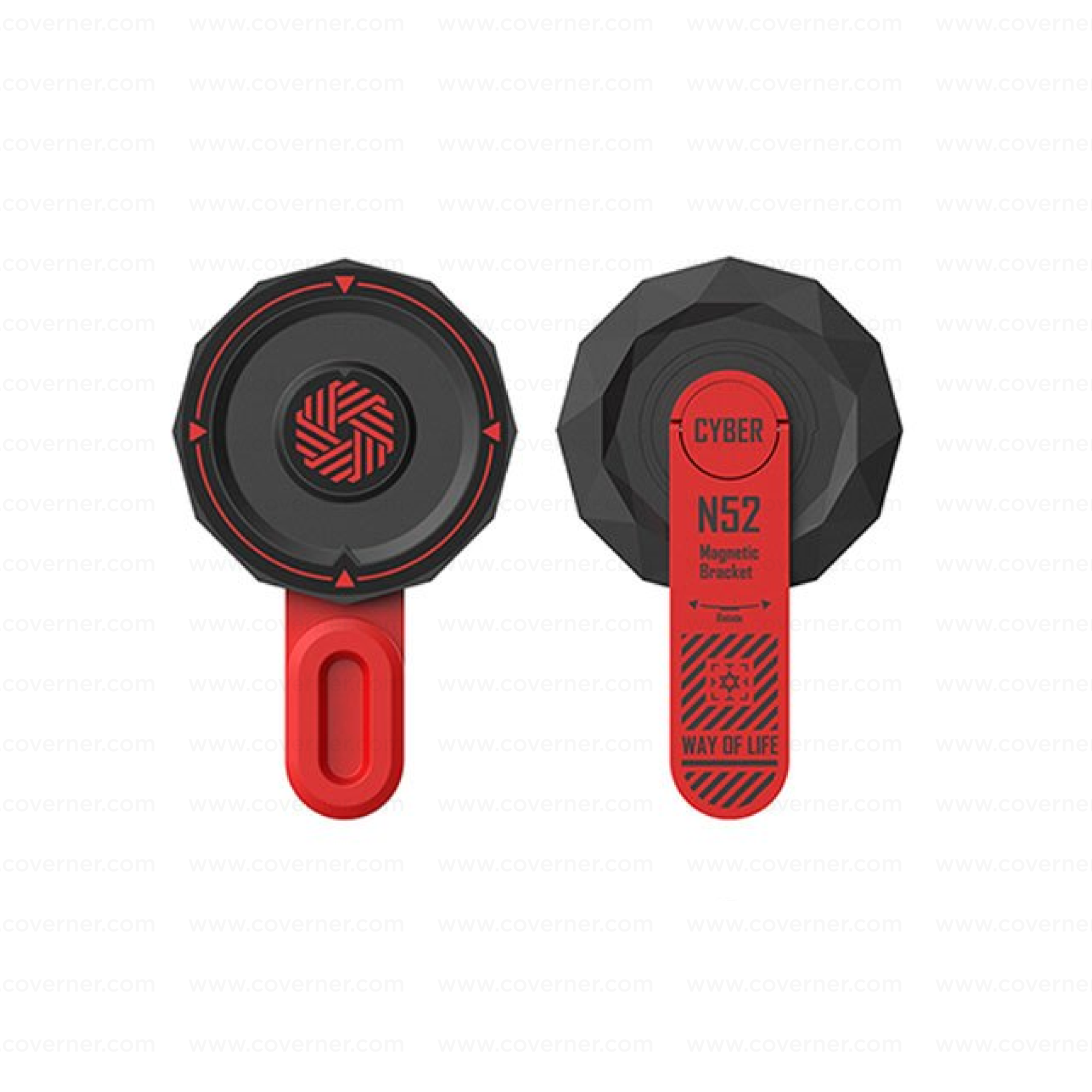 CyberSpin X – Magnetic 360° Phone Stand with N52 Grip by Coverner India