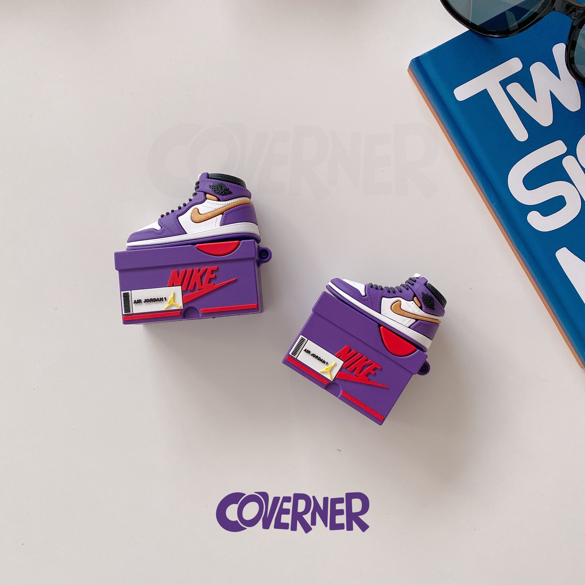 Court High – Sneaker-Inspired AirPods Case (Purple Edition) | Coverner India