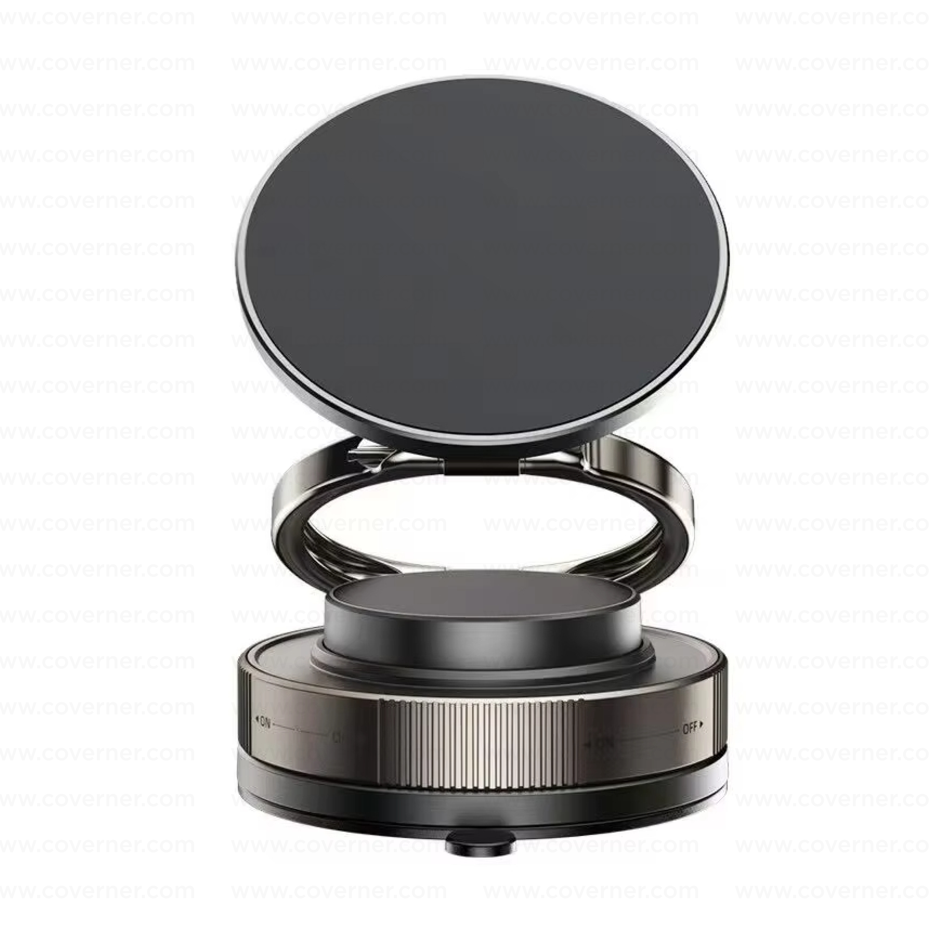 GripAxis 360 – 2025 Edition | Magnetic Vacuum Suction Phone Holder by Coverner India