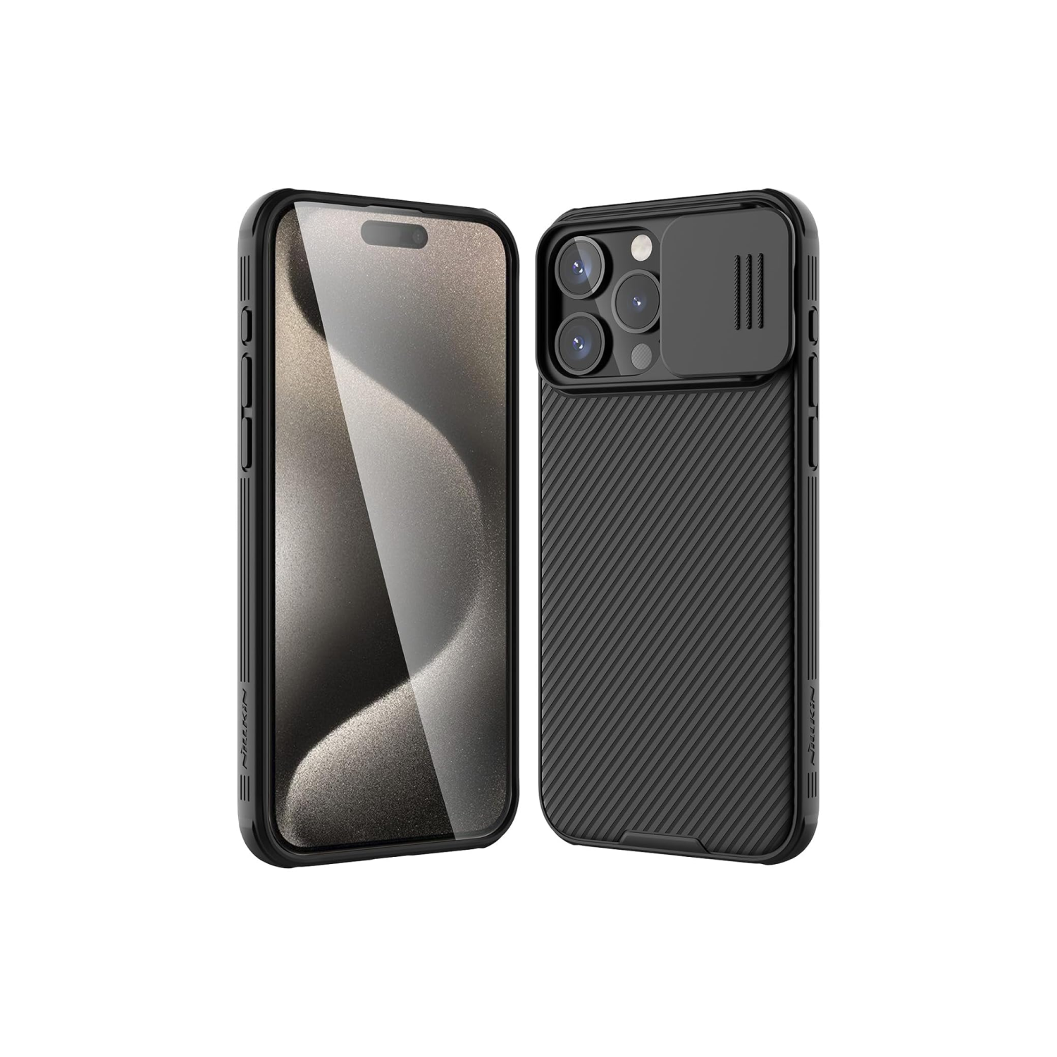 Nillkin CamShield Pro Slim Case -  iPhone 15 Pro Series -  Protective Cover Case with Camera Protector