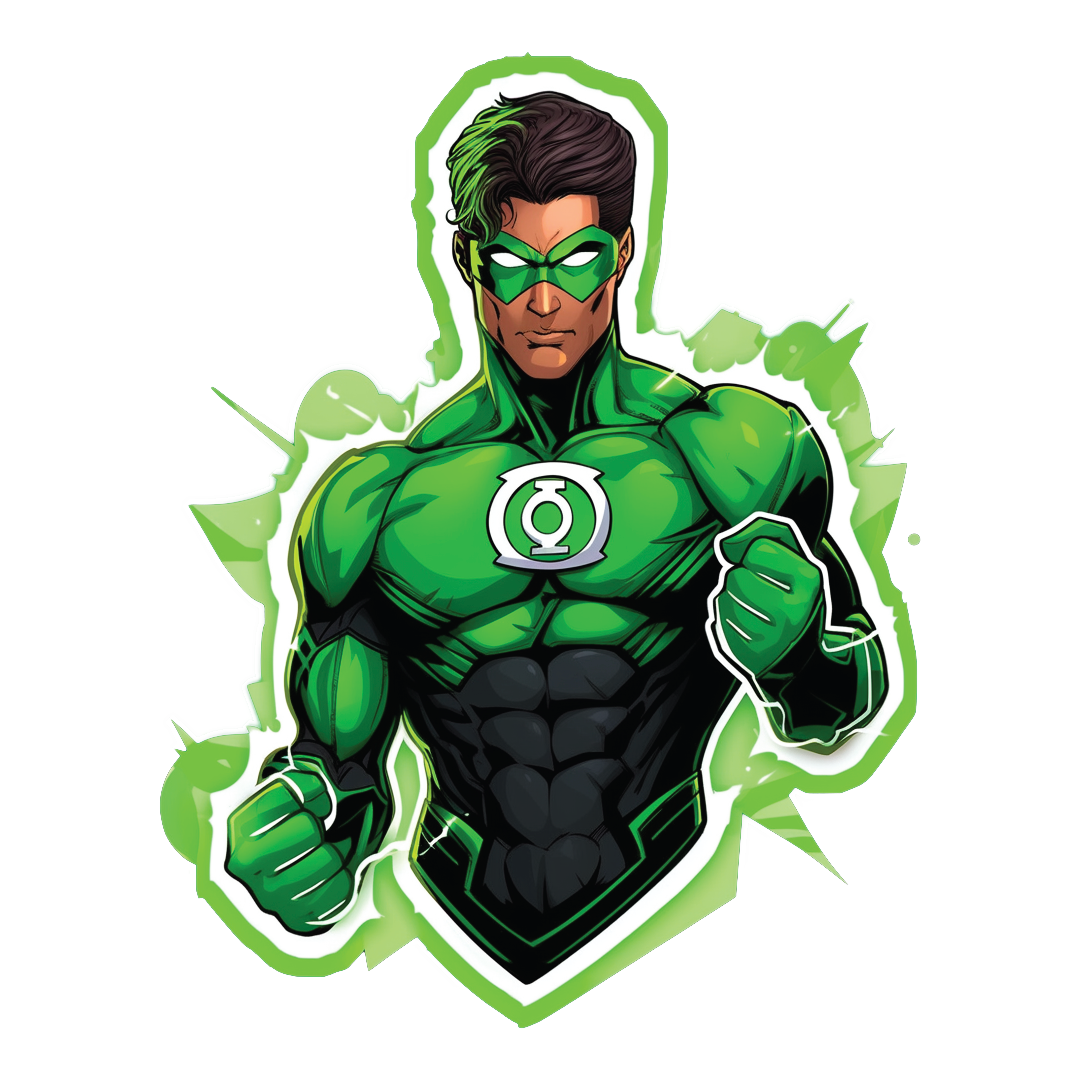 Green Lantern Fridge Magnet - 3D Cutout - Double Magnet Strong Hold