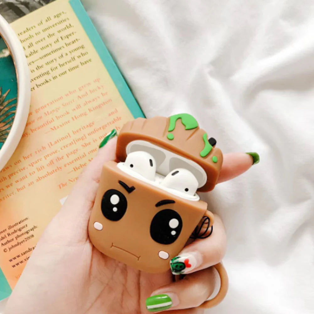 Groot Airpods Case for Apple AirPods - With Metal Clip