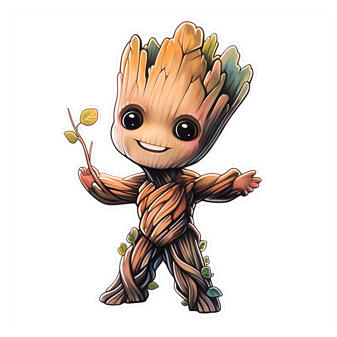 Groot Fridge Magnet - 3D Cutout - Double Magnet Strong Hold