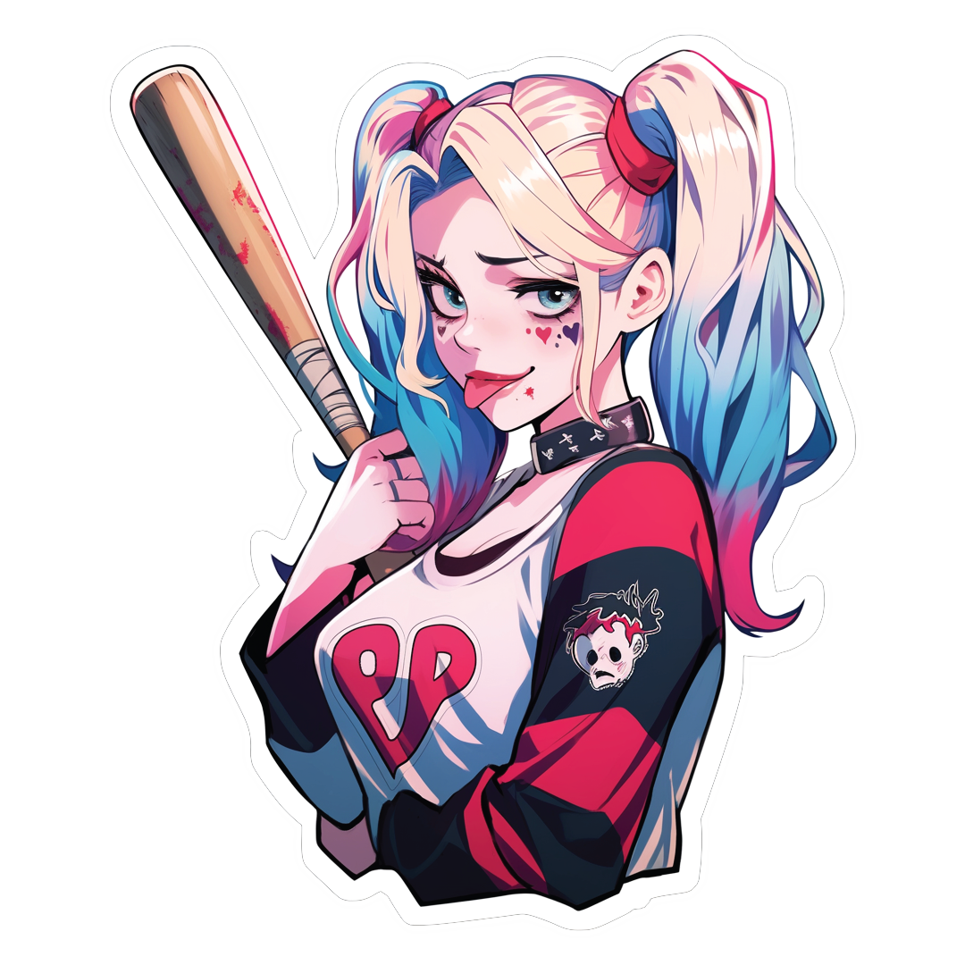Harley Quinn 2 Fridge Magnet - 3D Cutout - Double Magnet Strong Hold